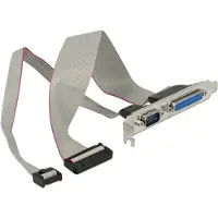 DeLOCK Sleufhouder Parallel 1 x poort + Serieel 1 x poort ca. 30 cm Opdracht 1:1, PC kast accessoires