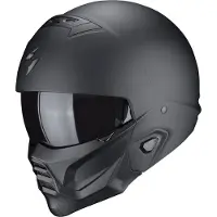 Scorpion EXO-Combat II Solid, modulaire helm ,Mat-Zwart ,S