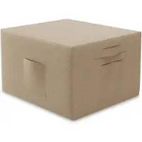 ELONEO Hoes voor Opvouwbaar Matras - 75x195x15 cm, Beschermende Matrashoes voor Vouwmatras met Zakken aan de Zijkant, Wasbaar, Modern Ontwerp, Vierkante Poef Hoes (Crème)