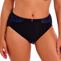 Fantasie High Brief Emmaline | Maat: L | Kleur: Zwart/Blauw