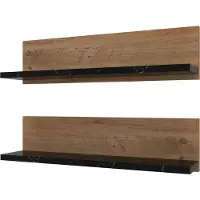 Hannah Home Wandplankset Woody Fashion | 60 x 13 x 15 cm | Atlantic Pine Black