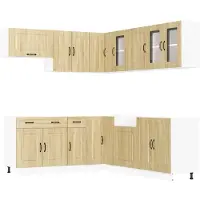 vidaXL 11-delige Keukenkastenset Kalmar bewerkt hout sonoma eikenkleur