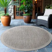 Muratap Solid binnen en buiten rond vloerkleed indoor & outdoor laagpolig effen - 200 cm rond