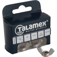 Talamex Wing Nut 6 Units Zwart 5 mm