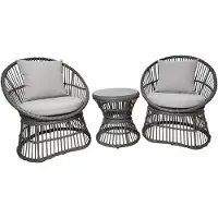Ebuy24 Loungeset Natal | polyester grijs 64x48x76 cm loungesets | NADUVI