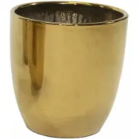 Mega Collections Bloempot Emperor - rond - goud - D25 x H25 cm - glans