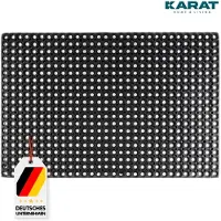Karat Rubbermat Honingraatmat - Octo Door - Deurmat voor Buiten - Antislipmat Ring Rubbermat - 16 mm - 60 x 80 cm