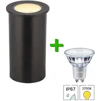 Lybardo - Grondspot Buiten - Tuinspot + GU10 LED spot - 3.5W - 2700K