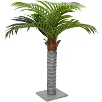 vidaXL Kunstpalmboom 6 bladeren 100 cm groen