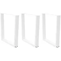 vidaXL Eettafelpoten 3 st V-vormig 80x(72-73,3) cm staal wit