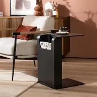 Livin24 Scandinavische bijzettafel/salontafel Isla zwart