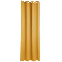 Atmosphera set van 2 Oker verduisteringsgordijnen 135x240cm - Kant en klaar met ringen - Gordijn raa