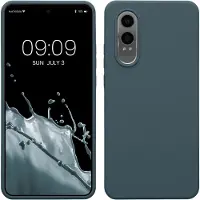 Kwmobile telefoonhoesje geschikt voor OnePlus Nord CE 4 Lite 5G - Hoesje met siliconen coating - Smartphone case in leisteen