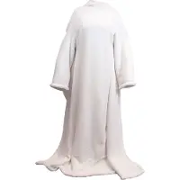 Unique living - Plaid Lars met mouwen Dove White -140x180cm