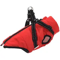 vidaXL Hondenjas met harnas waterdicht reflecterend rood L32