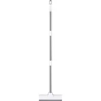 Somstyle 2-in-1 Schrobber Verstelbaar - Vloertrekker voor Badkamer - Schuurborstel met Steel - Trekker Douche - Wit / Grijs