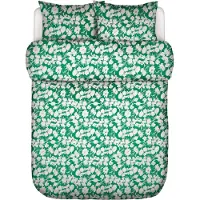 Marc O'Polo Dekbedovertrek Hanne Vivid Green Satijn-260 x 200 / 220 cm | Extra Breed