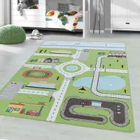 Muratap Play vloerkleed kinderkamer verkeer laagpolig 100x150 cm