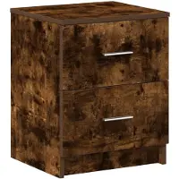 vidaXL Nachtkastje met 2 lades 40x36x50 cm gerookt eikenkleurig