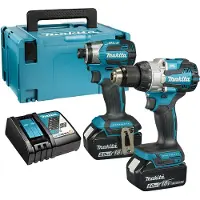 Makita DLX2528TJ 18V Li-ion Accu Klopboor-/schroefmachine (DHP489) & Slagschroevendraaier(DTD173) Combiset (2x 5.0Ah Accu) In Mbox
