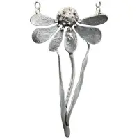MOOYE ® - Collectie Zilveren Madelief of Margriet XL met Jasseron ketting 50 cm kettinghanger