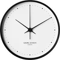 Georg Jensen Koppel Wandklok 20 Cm Zwart - Wandklokken Glas Black - 10015900