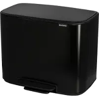 Brabantia Bo Pedal Bin 3 x 11 Liter Matt Black