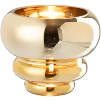 J-Line Theelichthouder/vaas julia glas goud
