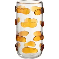 J-Line Vaas pebbles glas amber/transparant large