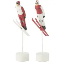 J-Line Skier long jump resine rood/wit assortiment van 2