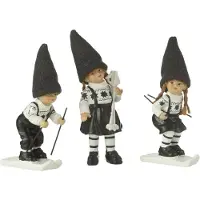 J-Line Kinderen skiën resin zwart/wit small assortiment van 3