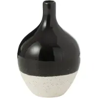 J-Line Vaas iva porselein zwart/wit s