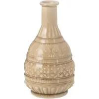 J-Line Vaas gekerfd porselein beige