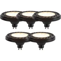 LUEDD Set van 5 GU10 3-staps dimbare LED lampen AR111 8W 700lm 2700K