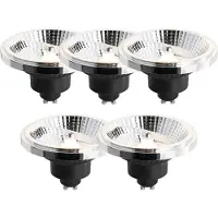 LUEDD Set van 5 GU10 3-staps dimbare LED lamp 111mm 10,5W 770lm 2700K