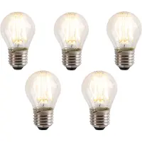LUEDD Set van 5 E27 3-Staps Dimbaar LED Lampen P45 5W 700 lm 2700K