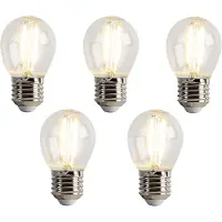 LUEDD Set van 5 E27 LED lamp P45 helder 2W 200 lm 2700K