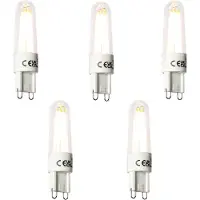 LUEDD Set van 5 G9 LED filament lamp 2,5W 240 lm 2300K