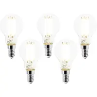 LUEDD Set van 5 E14 LED lamp P45 helder 2,2W 470 lm 2700K