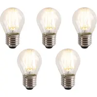 LUEDD Set van 5 E27 dimbare LED lampen P45 4W 330lm 2100K