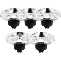 LUEDD Set van 5 GU10 3-staps dimbaar in Kelvin LED lampen AR111 10W 800 lm 2700 - 3700K