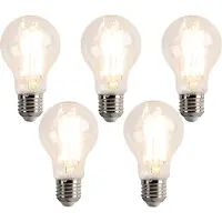 LUEDD Set van 5 E27 dimbare LED lampen A60 7.6W 780 lm 2700K