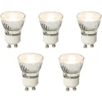 LUEDD Set van 5 dimbare GU10 LED lichtbronnen 35mm 3W 220 lm 2700K