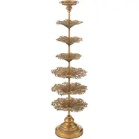 J-Line kaarshouder boom metaal goud large 22.5x22.5x79.5cm