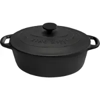 King Hoff Gietijzeren koekenpan 29cm 4,5L KH-2255, Pan + steelpan, Zwart