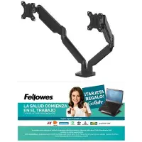 Fellowes Platinum Series monitorarm voor 2 monitoren zilver (met klem of schroef)