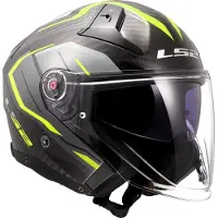 LS2 OF603 Infinity II Carbon Urus, integraalhelm ,Zwart/Grijs/Neon-Geel ,XL