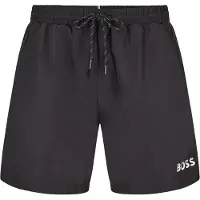 BOSS Zwemshorts 'Starfish' zwart / wit