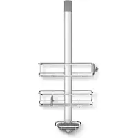 Simplehuman Shower Caddy Caddy Over Door Zilverkleurig