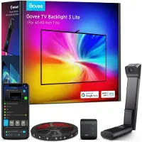 Govee TV Backlight 3 Lite 40–50 inch - tv led strip - RGBICW - app-bediening - Alexa/Google - Matter compatibel